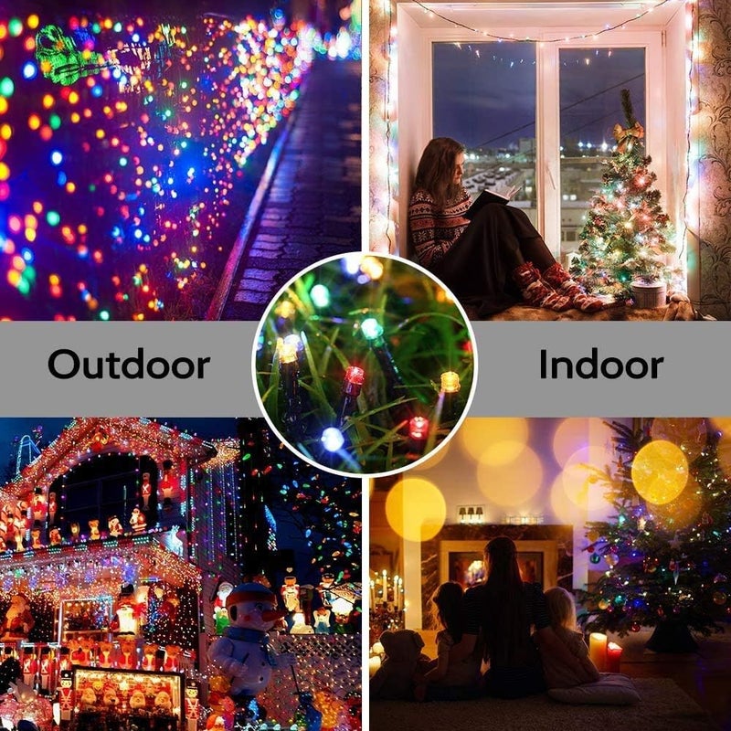 Joomer Solar Christmas Lights, 2 Pack Total 144 FT 400 LED 8 Modes Waterproof Solar String Lights Outdoor Auto ON/Off for Patio, Tree, Garden, Christmas Decorations (Multicolor) - Image 5